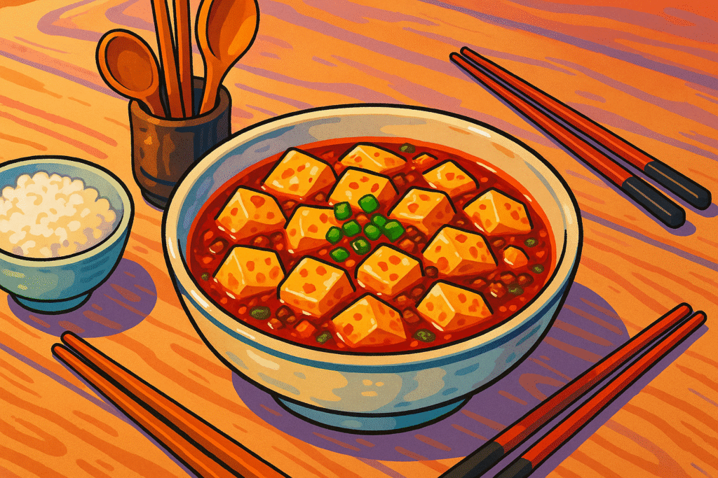 mapu tofu cartoon style